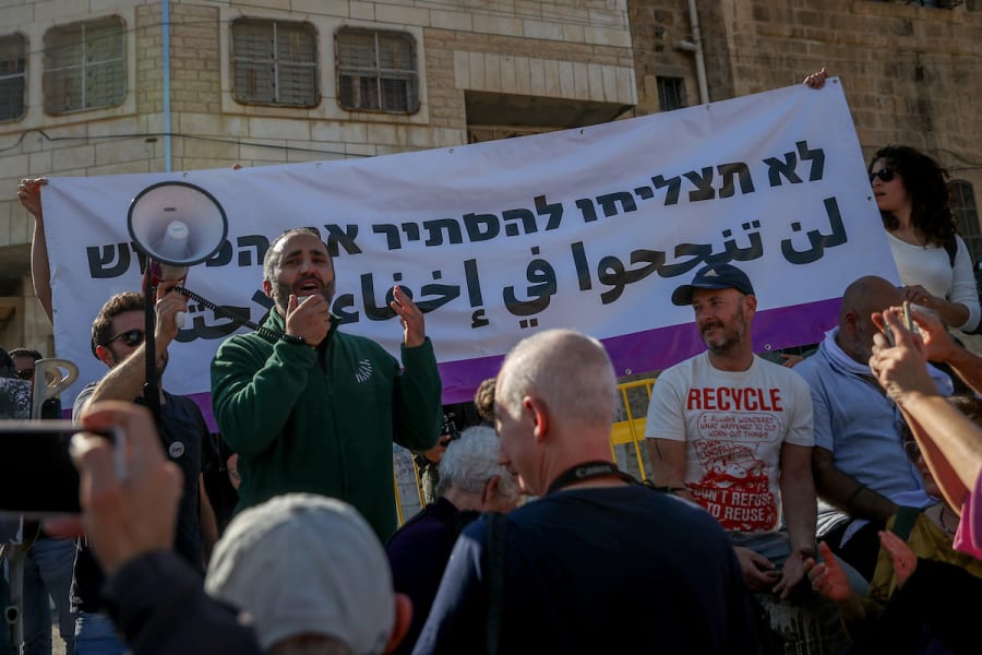 Members of Breaking the Silence organization in Hebron, November 2, 2022. (Photo: Flash90)