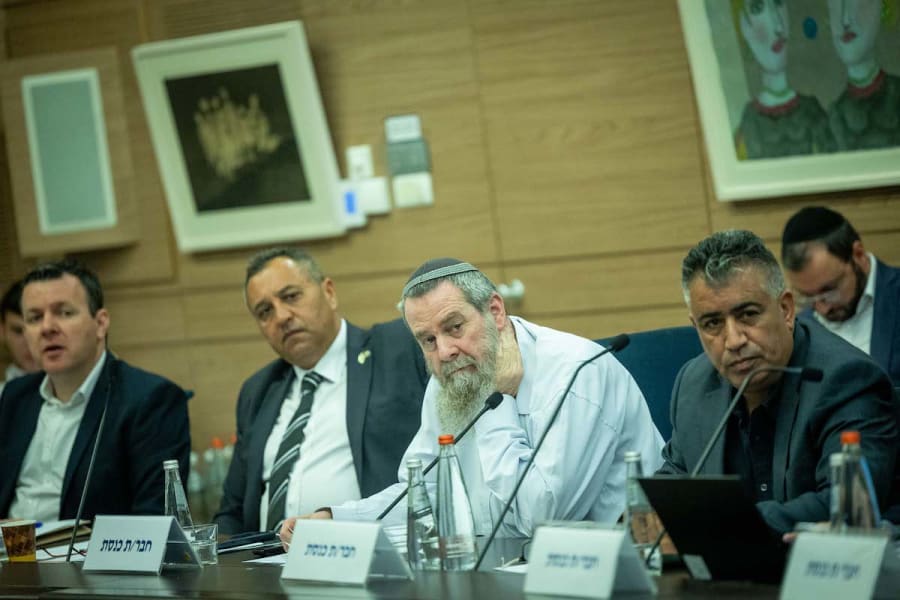 Noam head MK Avi Maoz (center) attends Education, Culture, and Sports Committee meeting in the Knesset, May 8, 2023. (Photo: Yonatan Sindel/Flash90)
