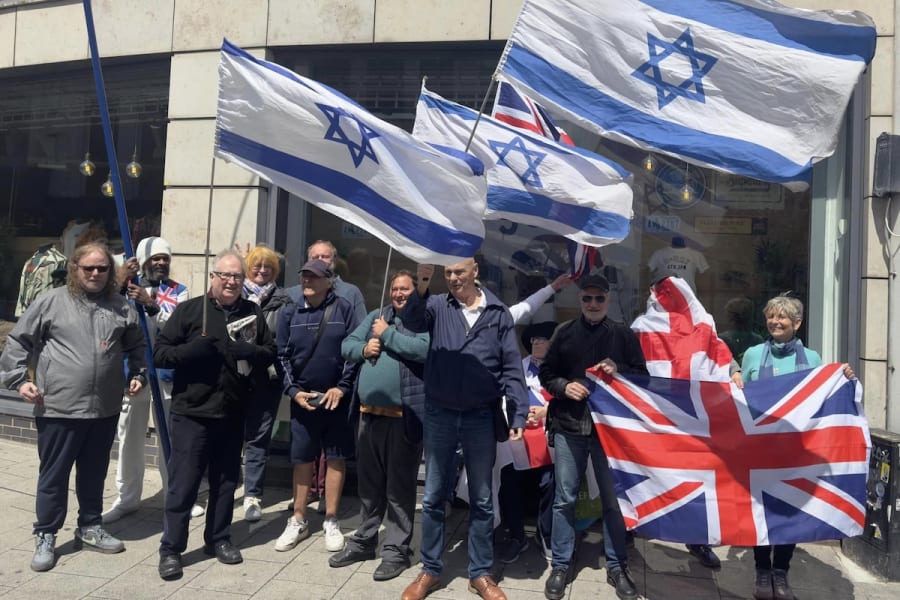 On the streets advocating for Israel (Photo: Sussex Friends of Israel/Facebook)