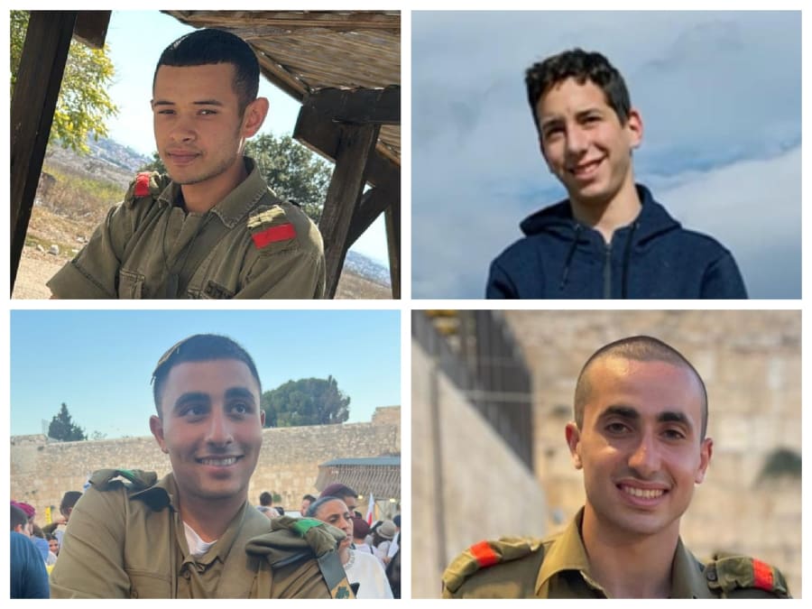 Sgto. Yosef Hieb, Sgto. Yoav Agmon, Sgto. Alon Amitay, Sgto. Omri Tamari (Foto: FDI)