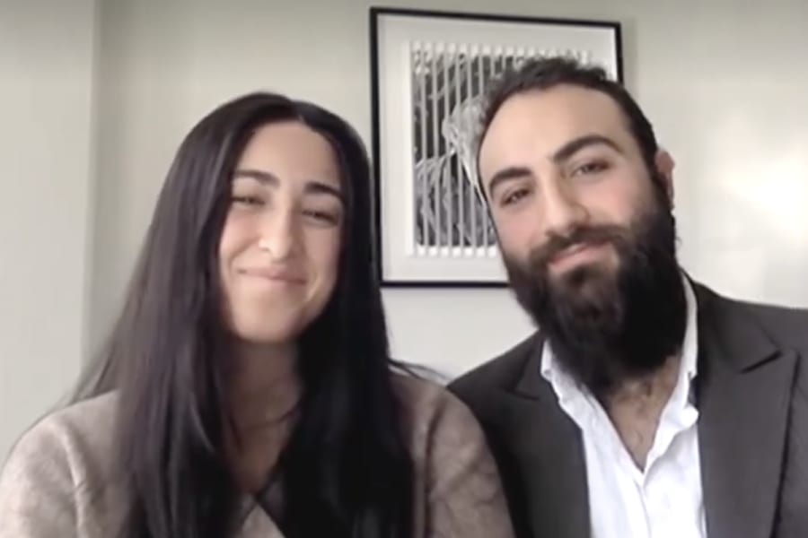 Daniel and Raizel Namdar in an interview with Ynet News (Photo: Screenshot)