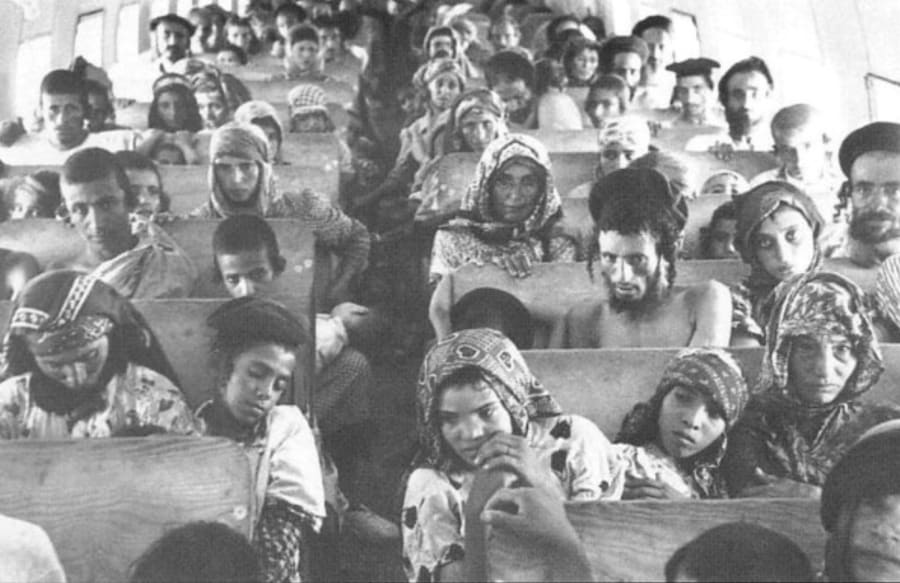 Yemenite Jews en route to Israel from Aden, Yemen, 1949. (Photo: Public domain)