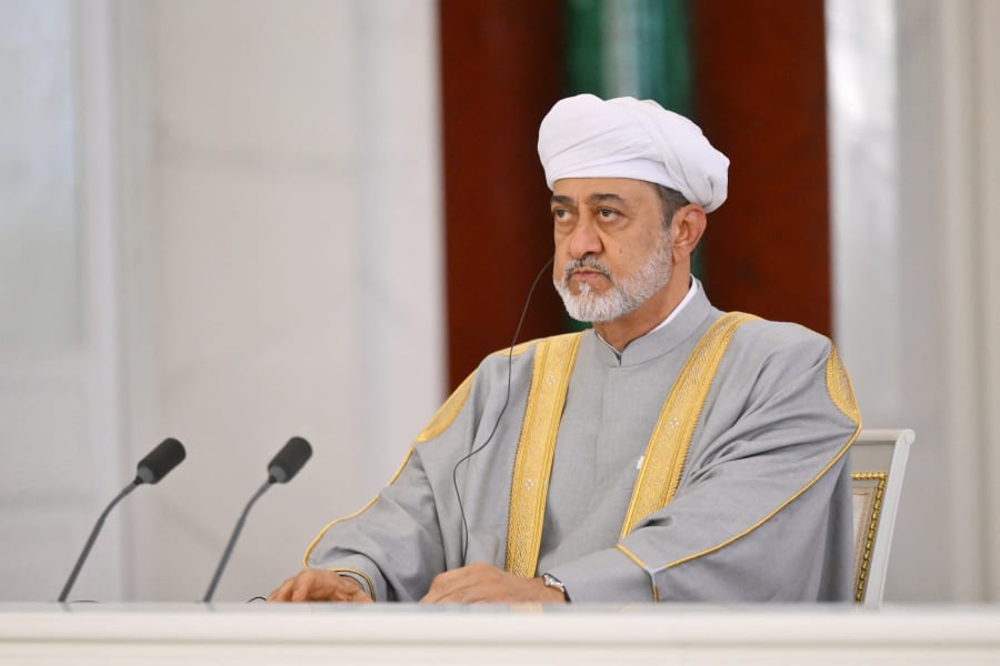 Oman's Sultan Haitham bin Tariq al-Said attends a signing ceremony following talks with Russian President Vladimir Putin at the Kremlin in Moscow, Russia, April 22, 2025. (Photo: Reuters)