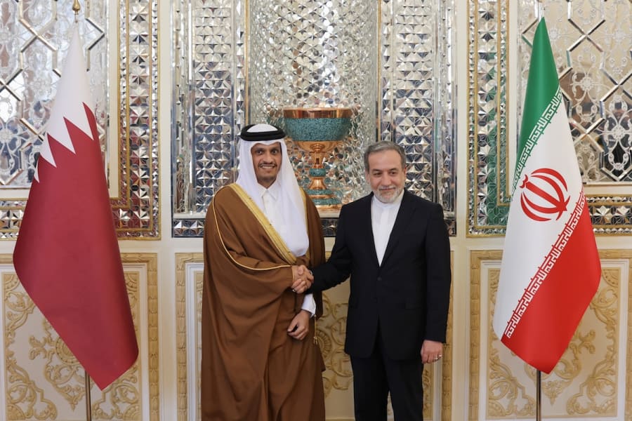 Iranian Foreign Minister Abbas Araghchi meets with Qatari Prime Minister and Foreign Minister Mohammed bin Abdulrahman Al Thani in Tehran, Iran, November 20, 2024. (Photo: Majid Asgaripour/WANA via REUTERS)
