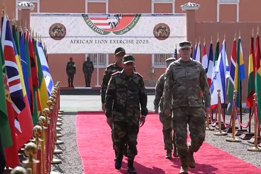 'African' Lion 2025 (largest US-led exercises in Africa - involving Israel). May 13, 2025. (Photo: Screenshot/X/
Royal Moroccan Armed Forces)