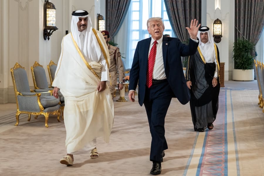 US President Donald Trump with the Qatari emir (Photo: White House)