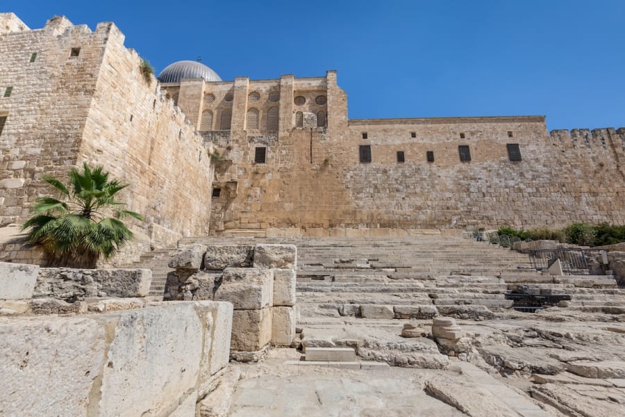 The southern steps that lead up to the Temple Mount, Jerusalem (Photo: Shutterstock)