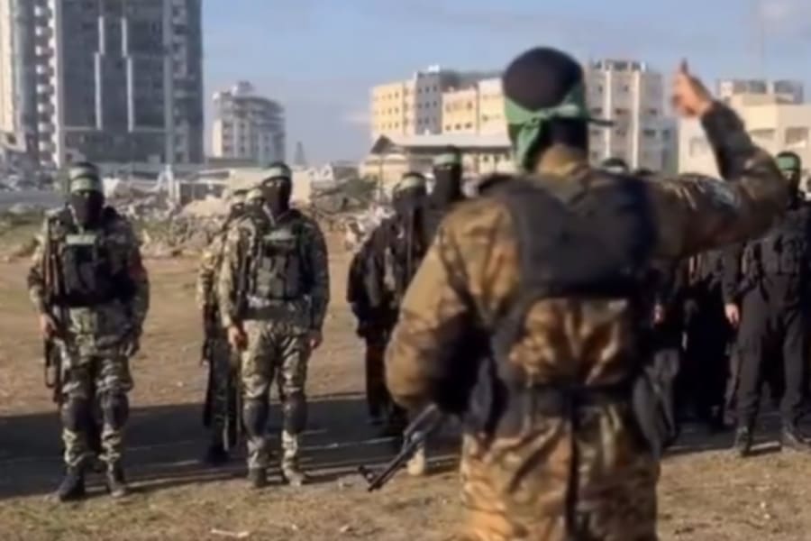 From a Hamas video showing recruitment of new fighters (Photo: Screenshot)