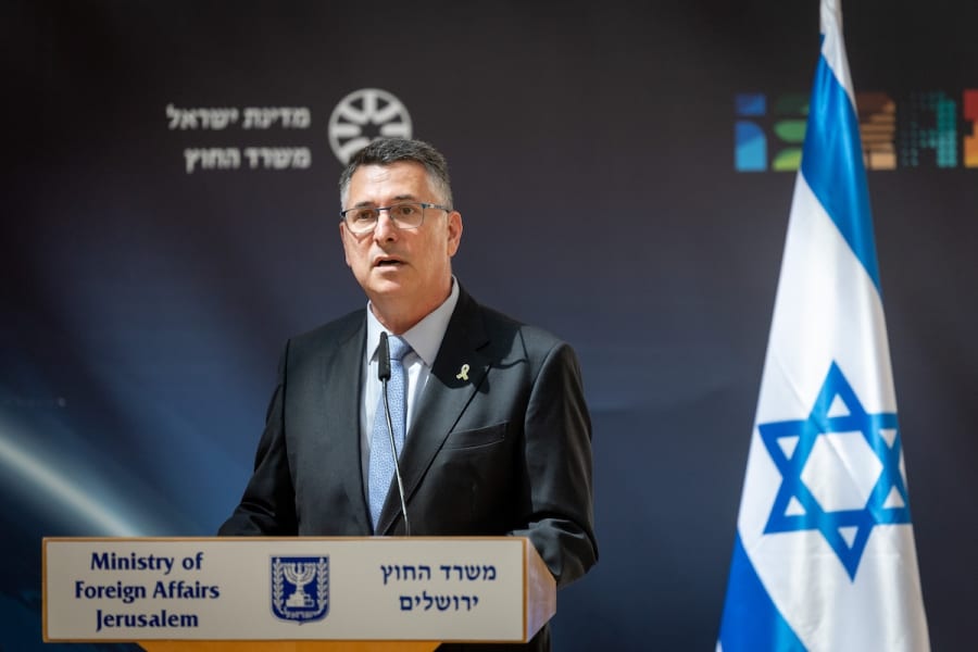 Israeli Foreign Minister Gideon Saar, May 26, 2025. (Photo: Chaim Goldberg/Flash90)