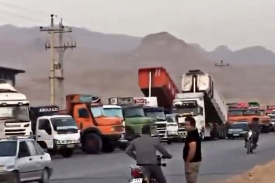 Trucker's strike in Iran (Photo: Screenshot)