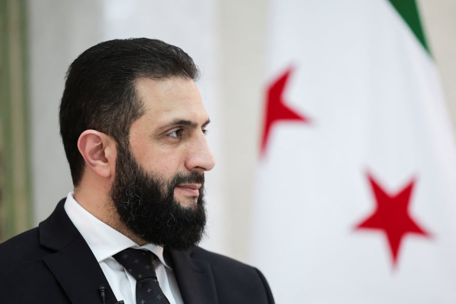 Syria’s interim President Ahmed al-Sharaa attends an interview with Reuters at the presidential palace, in Damascus, Syria, March 10, 2025. (Photo: REUTERS)