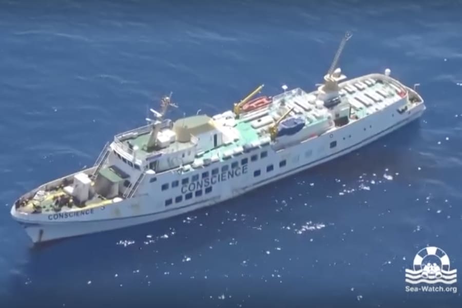 The ship Conscience on its way to Gaza (Photo: Screenshot)