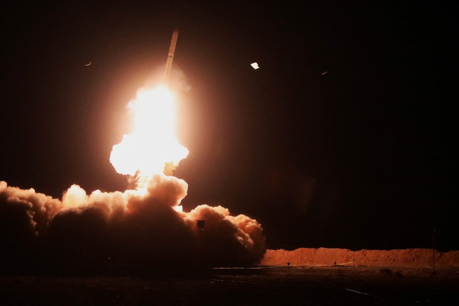 Illustrative - A missile is launched during an air defense drill in an undisclosed location in Iran, in this handout image obtained on January 12, 2025. (Photo: Iranian Army/WANA/Handout via REUTERS)