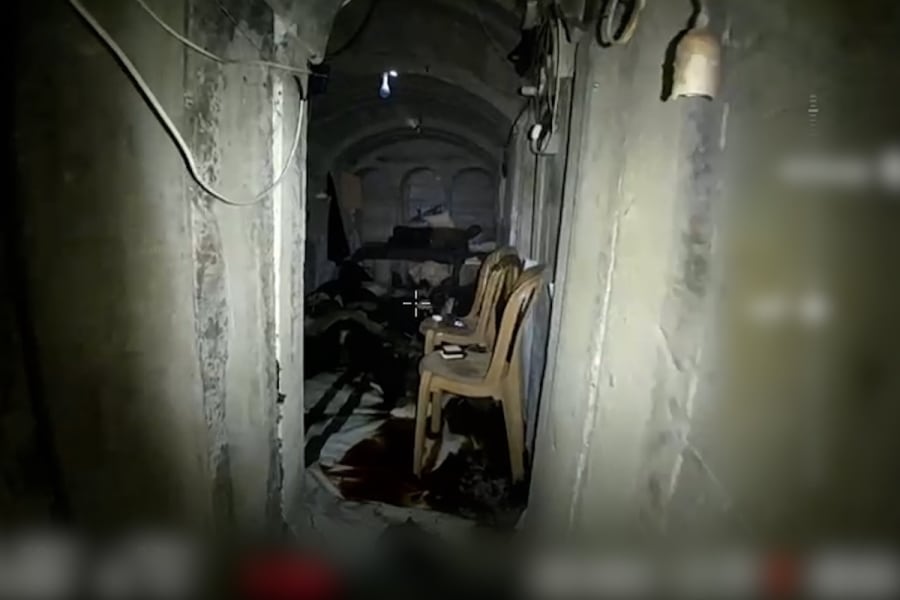 Unterirdischer Tunnel, der sich innerhalb des Europäischen Krankenhauses befand (Foto: IDF)