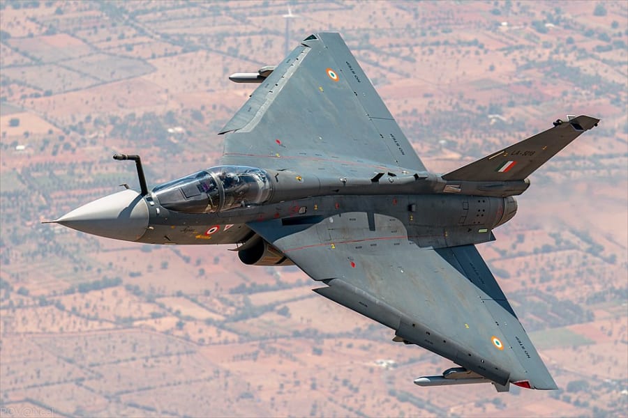 HAL Tejas de l'escadron 18 de l'IAF. (Photo : Wikimedia)