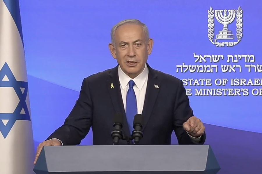Israeli Prime Minister Benjamin Netanyahu delivers a recorded address to the nation, June 24, 2025. (Photo: Screenshot/GPO)