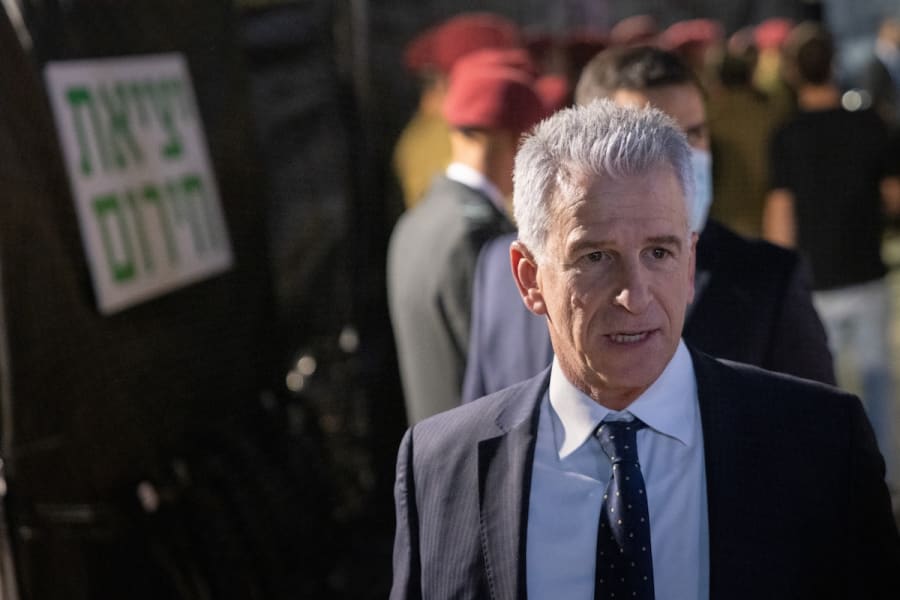 Mossad chief David Barnea attends a ceremony held at the Yad Vashem Holocaust Memorial Museum in Jerusalem, April 23, 2025. (Photo: Chaim Goldberg/Flash90)