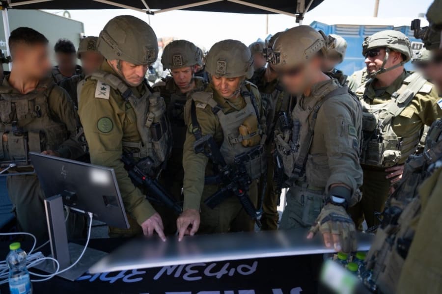 IDF Chief of Staff Eyal Zamir (L) conducts a situational assessment in the Gaza Strip, June 27, 2025. (Photo: IDF)