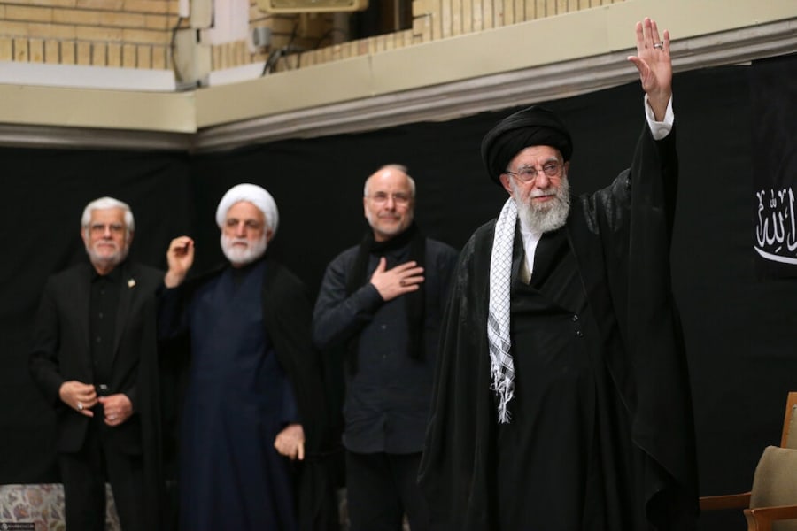 Iranian Supreme Leader Khamenei attends the fourth night of Muharram mourning ceremonies for Imam Hussain, July 5, 2025 (Photo: khamenei.ir)
