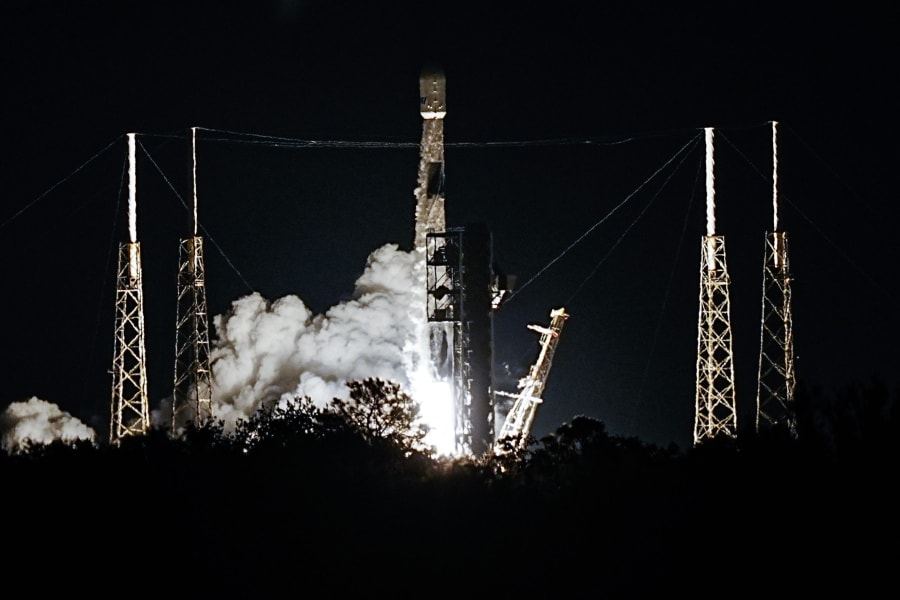 A SpaceX Falcon 9 rocket lifts off from Cape Canaveral Space Force Station July 13, 2025 carrying a geostationary communications satellite for Israel known as Dror-1. Photo: Reuters by Craig Bailey