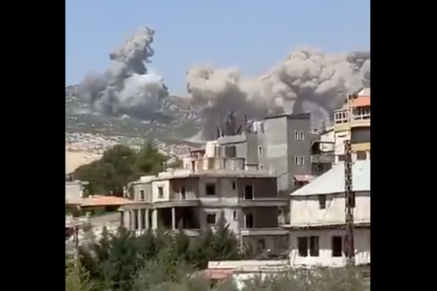 Frappes aériennes israéliennes contre des cibles du Hezbollah dans la vallée de la Beqaa, au Liban (Photo : Capture d'écran)