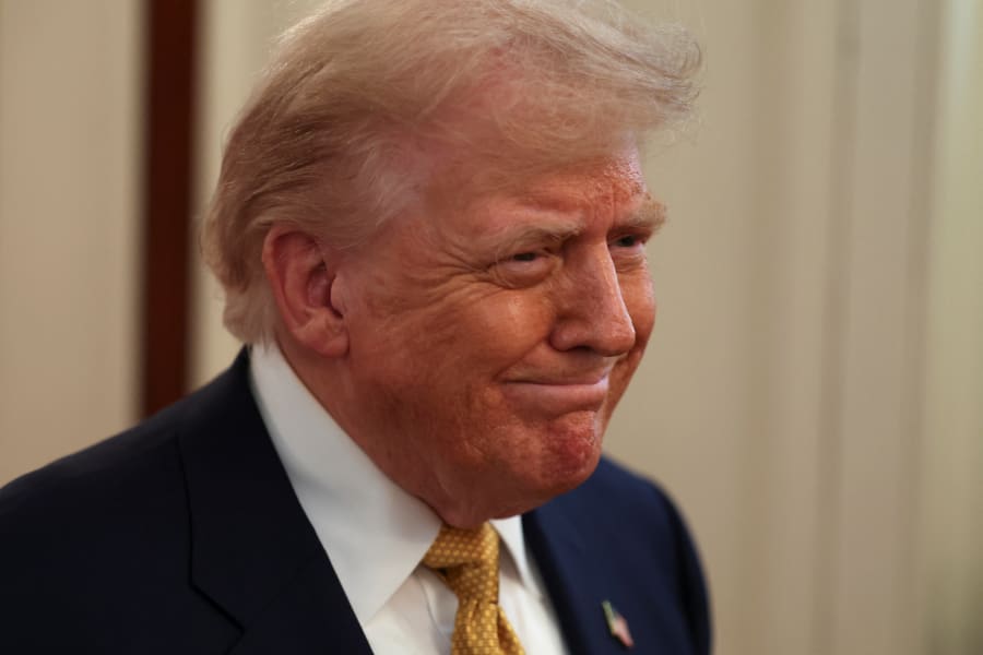 Le président américain Donald Trump réagit le jour de la signature de la loi HALT Fentanyl, dans la salle Est de la Maison Blanche à Washington, D.C., États-Unis, 16 juillet 2025. REUTERS/Umit Bektas