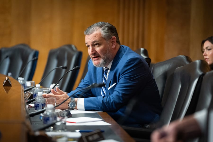 May 20, 2025, Washington, District Of Columbia, USA: Sen. TED CRUZ (R-TX) questions Secretary of State Marco Rubio as he testifies before the Senate Foreign Relations Committee, May 20, 2025. Photo: Reuters by Douglas Christian