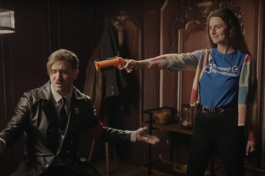 Satirical skit of a liberal going back in time to kill Hitler. (Photo: Screenshot/The Babylon Bee)
