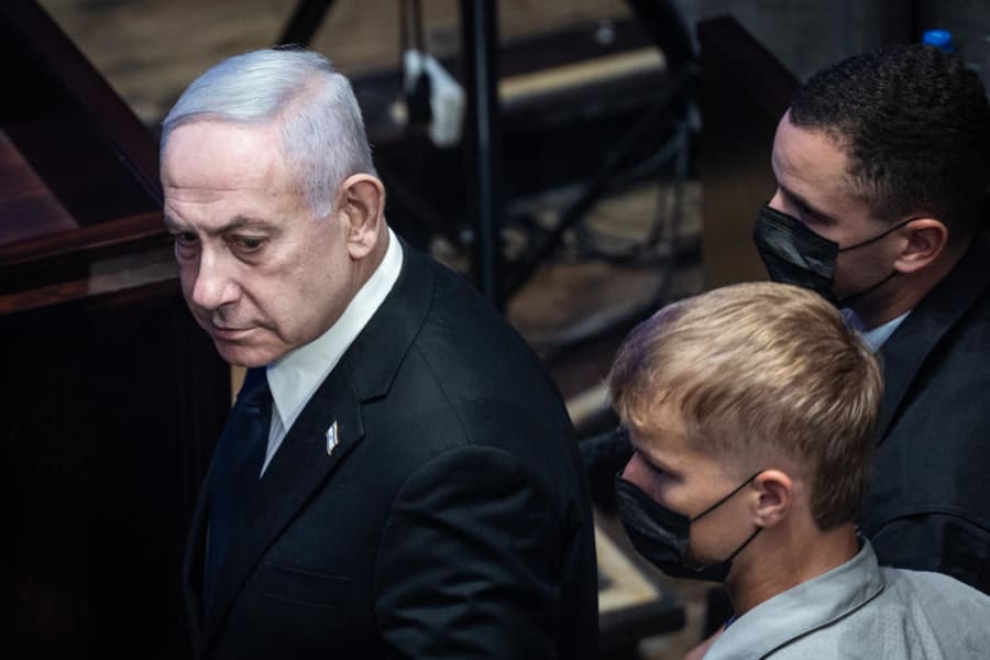 Le premier ministre israélien Benjamin Netanyahu lors de la cérémonie d'ouverture du nouveau musée de la Knesset, à Jérusalem, le 11 août 2025. Photo : Yonatan Sindel/Flash90
