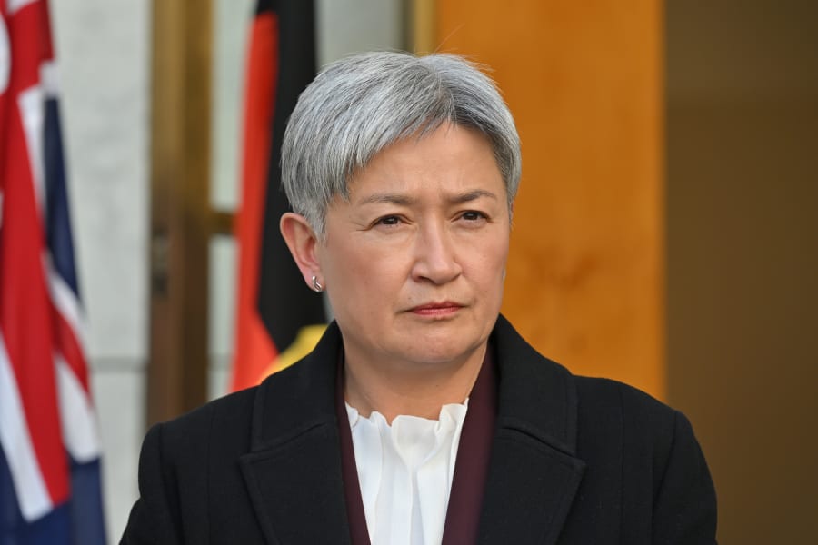 Minister for Foreign Affairs Penny Wong at a press conference at Parliament House in Canberra, Monday, Aug. 11, 2025. (Photo: via Reuters)