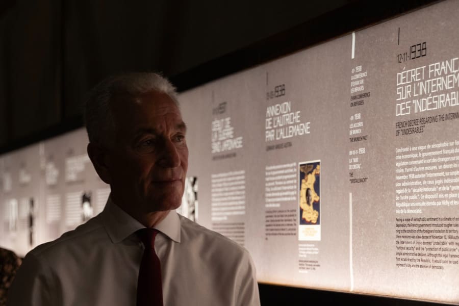 U.S. Ambassador to France Charles Kushner visits Camp des Milles, a former internment and deportation camp the village of Les Milles used during World War II to detain Jews, artists, and political prisoners before many were deported to Nazi death camps, Aug. 8, 2025. (Photo: Charles Kushner/X)