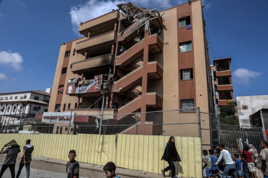 A view of Nasser hospital in Khan Younis, that was damaged by an Israeli strike, Aug. 25, 2025. (Photo: Abed Rahim Khatib/dpa via Reuters)