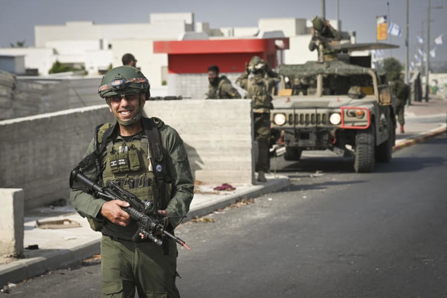 Members of the northern town of Katzrin emergency squad train with the IDF and Police in a joint drill, in Katzrin, Golan Heights, June 11, 2025. (Photo: Michael Giladi/Flash90)
