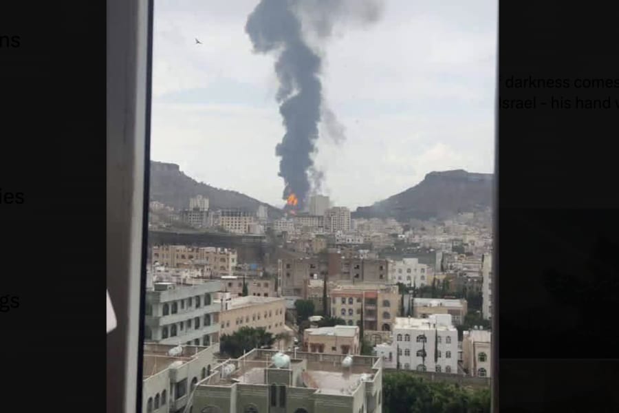 Israeli airstrike in Sana'a, Yemen (Photo: Social media)