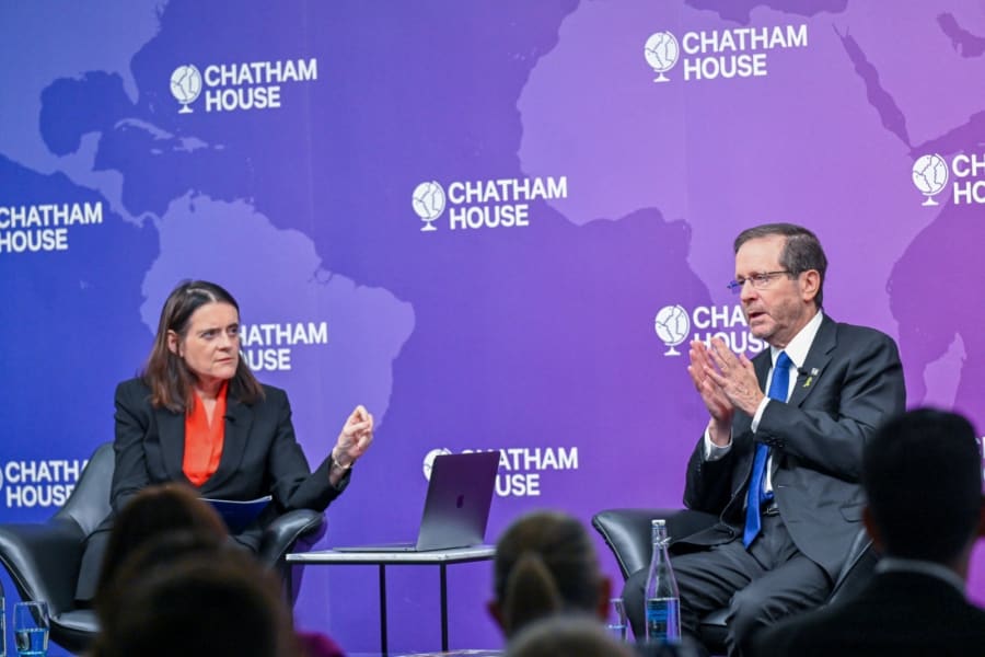 Israeli President Isaac Herzog at Chatham House, Sept. 11, 2025. (Photo: Kobi Gideon/GPO)