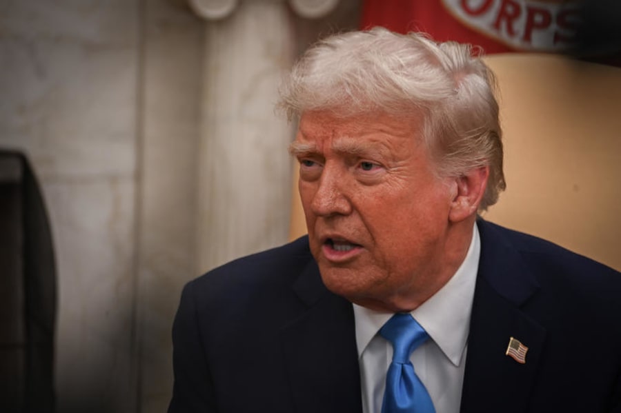 US-Präsident Donald Trump trifft sich am 4. Februar 2025 im Weißen Haus in Washington D.C. mit dem israelischen Premierminister Benjamin Netanjahu. Foto: Liri Agami/Flash90