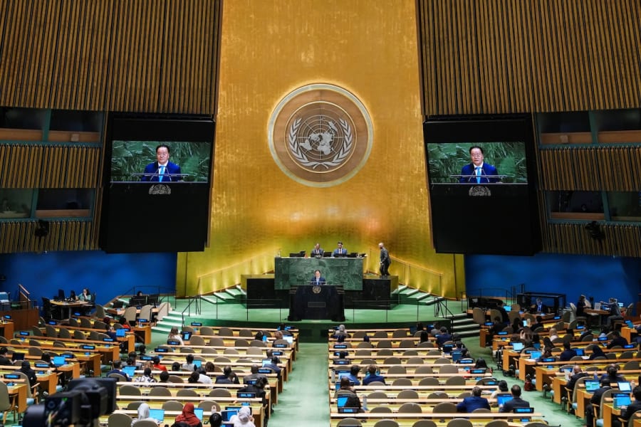 North Korea's Vice Minister for Foreign Affairs Kim Son Gyong addresses the 80th United Nations General Assembly at UN Headquarters in New York City, September 29, 2025. (Photo: REUTERS/Eduardo Munoz)