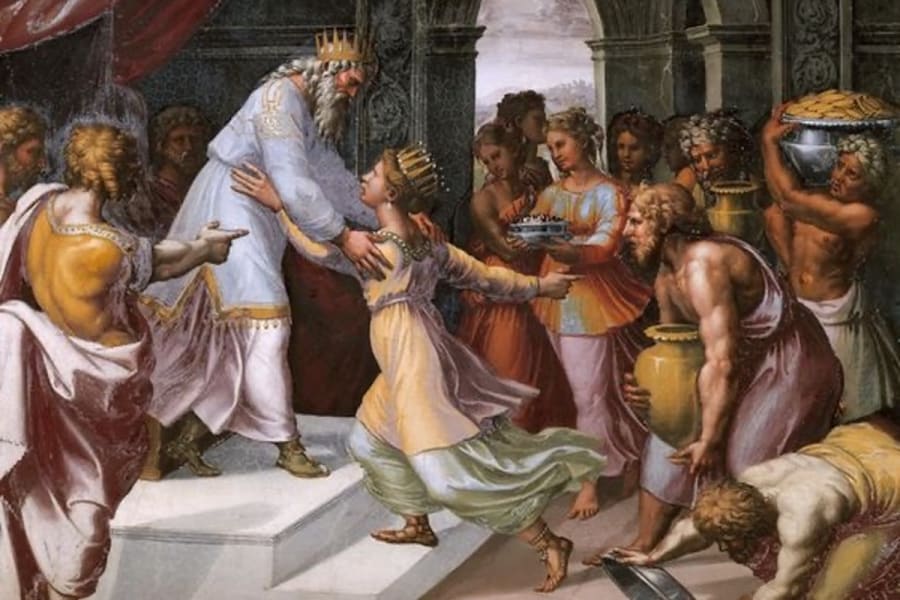 El rey Salomón y la reina de Saba, de Rafael