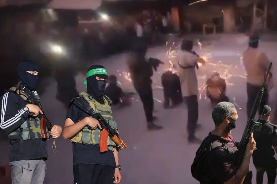 Civilians executed openly in the streets by Hamas militants
