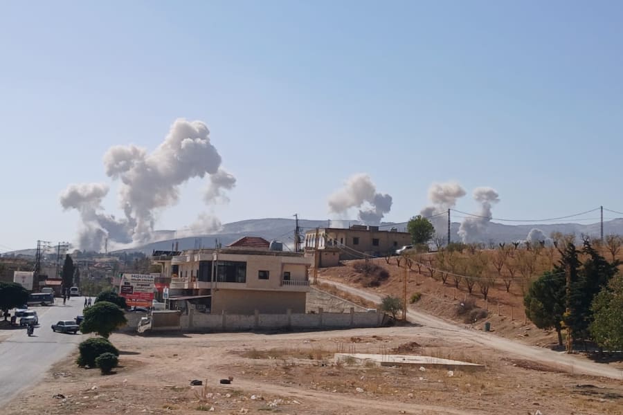 Frappes aériennes israéliennes sur des cibles du Hezbollah dans la région de la Bekaa, au Liban (Photo : médias sociaux)