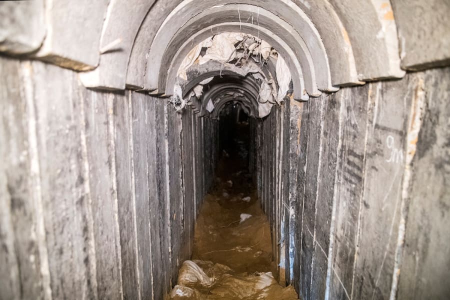 A cross-border attack tunnel dug from Gaza to Israel, Jan. 18, 2018. (Photo: Reuters/Jack Guez/Pool)