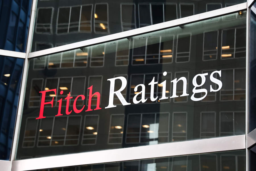 Fitch Ratings logo is seen on the building in New York City, Oct. 25, 2022. (Photo: Jakub Porzycki/NurPhoto)