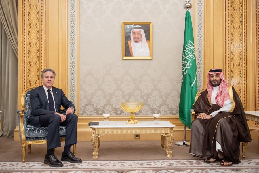 U.S. Secretary of State Antony Blinken meets with Saudi Crown Prince Mohammed bin Salman in Riyadh, Saudi Arabia, April 29, 2024 (Photo: Antony Blinken/X) US and Saudi Arabia seek to implement security pact ahead of US election in November