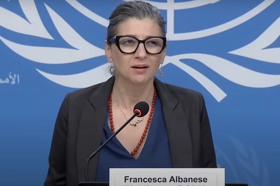 UN Special Rapporteur Francesca Albanese (Photo: Screenshot)