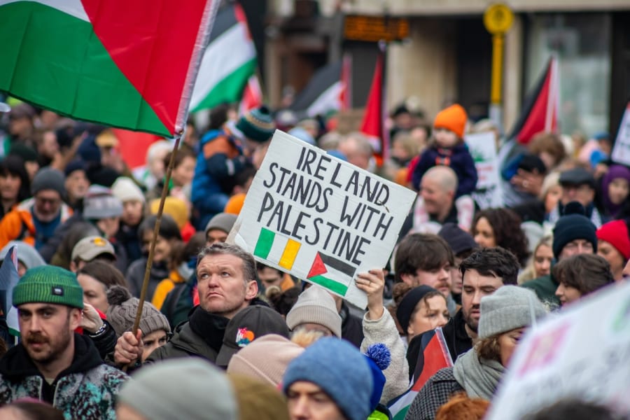 Pro-Palestinian protest in Dublin, Ireland, January 13, 2024. (Photo: Shutterstock)