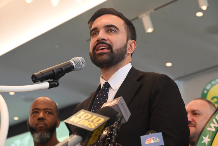 Zohran Mamdani speaks at AFSCME District Council 37 Headquarters in Manhattan, New York, United States, on July 15, 2025. (Photo: Reuters by Kyle Mazza)