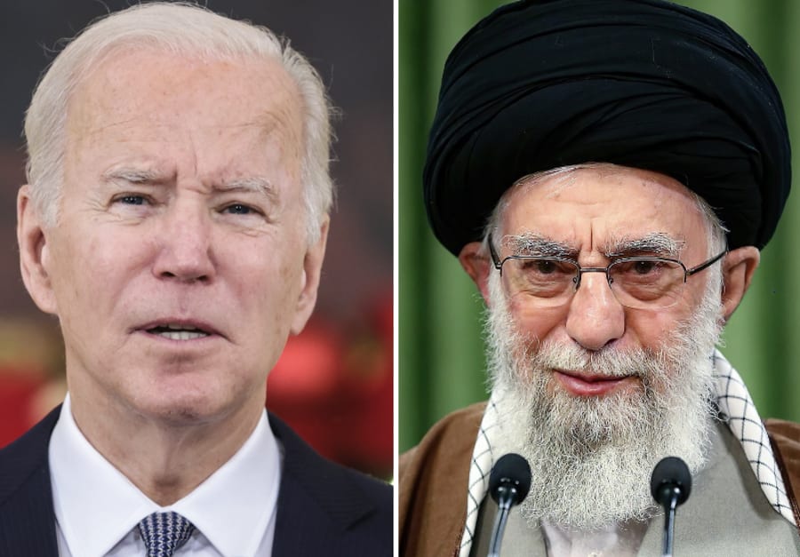 Le président américain Joe Biden (Photo : Oliver Contreras/Sipa USA), l'ayatollah iranien Ali Khamenei (Photo : khamenei.ir)