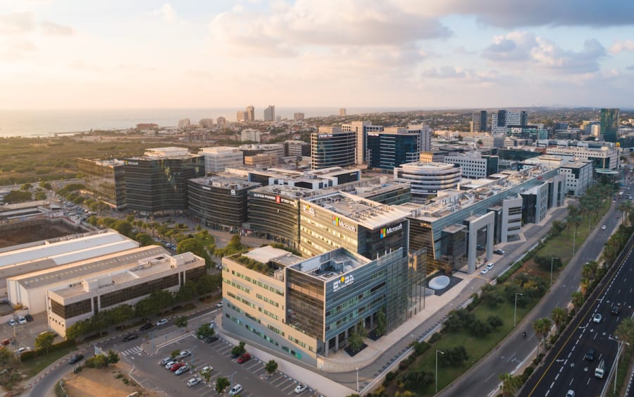 A view of the Herzliya business district in central Israel, containing major global high-tech company offices. (Photo: Shutterstock)