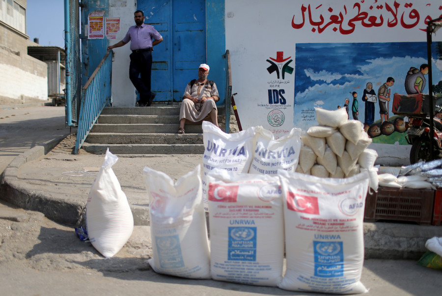 An aid distribution center run by United Nations Relief and Works Agency (UNRWA) in Khan Younis in the southern Gaza Strip Sept. 1, 2018. (Photo: REUTERS/Ibraheem Abu Mustafa)