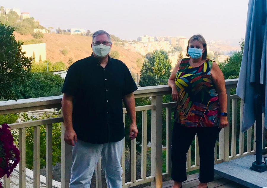Amb. Susanna Terstal, the EU’s Special Representative for Middle East Peace, meets with ALL ISRAEL NEWS founder Joel C. Rosenberg in Jerusalem (Photo: All Israel News Staff)